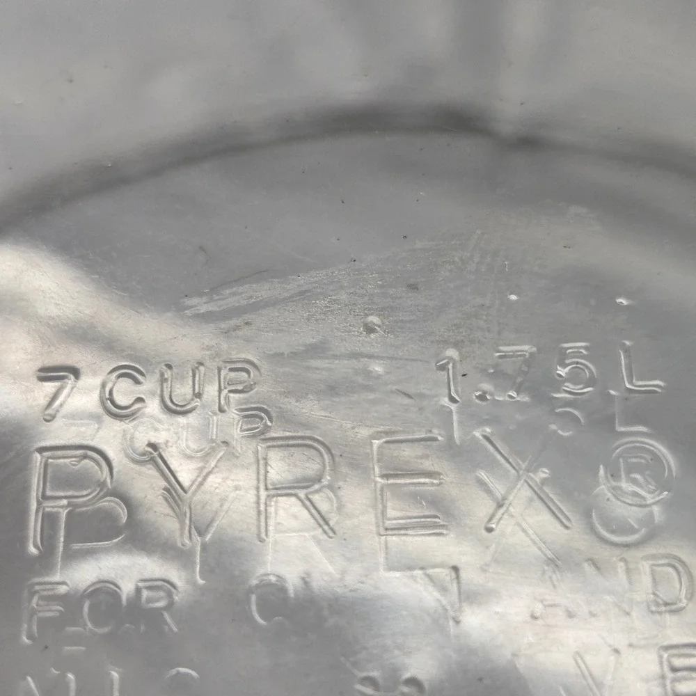 Pyrex 7203 Clear Glass Mixing Bowl 7 Cup 1.75L Round Storage Made in USA‎